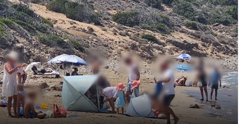 Συναγερμός στη Λάρα: Ομπρέλες και τσαντίρια στην προστατευόμενη παραλία – Ποιος το επιτρέπει;
